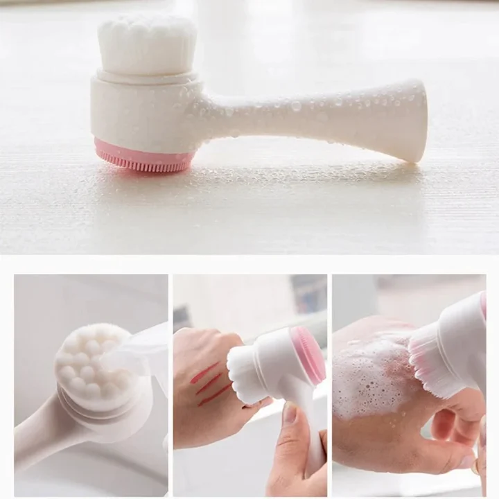 3D DOUBLE SILICONE FACIAL CLEANSING BRUSH